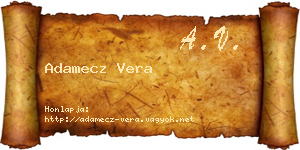 Adamecz Vera névjegykártya